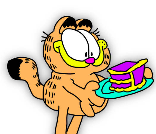 garfield with cake by Dariusman143