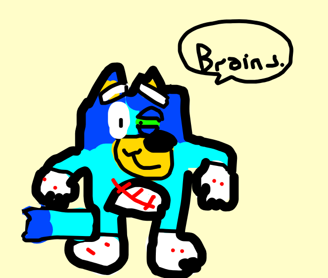 Zombie Bluey by Dariusman143