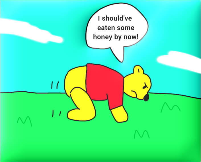 winnie the pooh crawling by Dariusman143