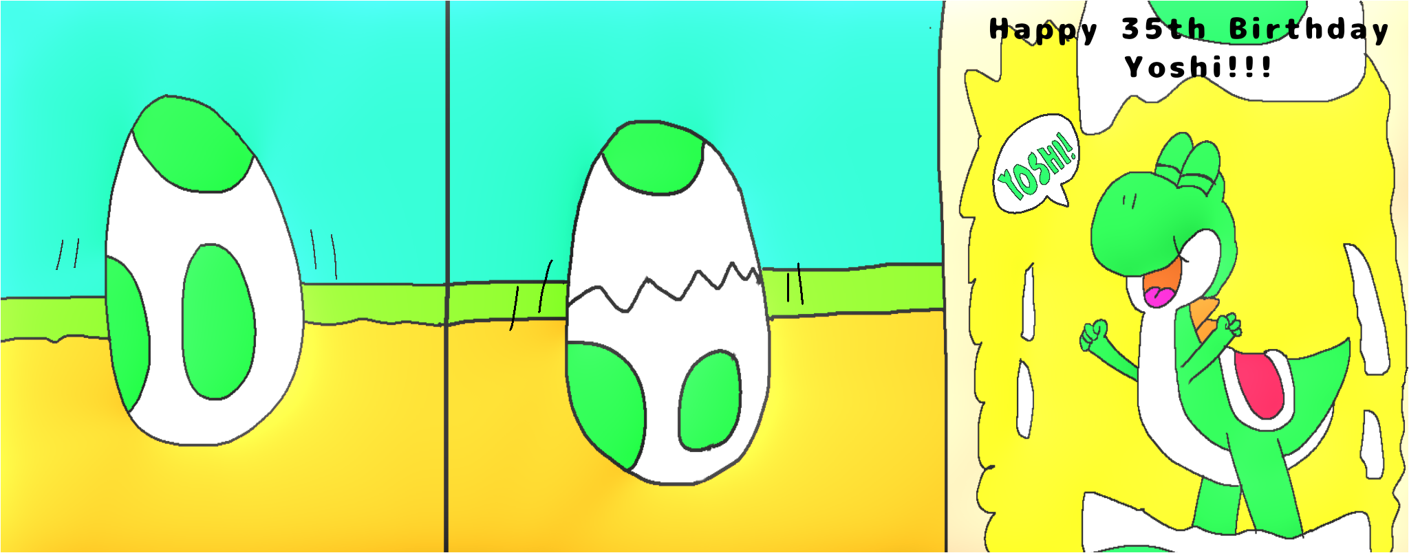 Happy late 35th birthday Yoshi by Dariusman143