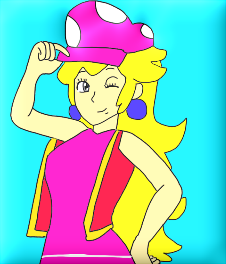 Princess Peach dressed up like Toadette by Dariusman143