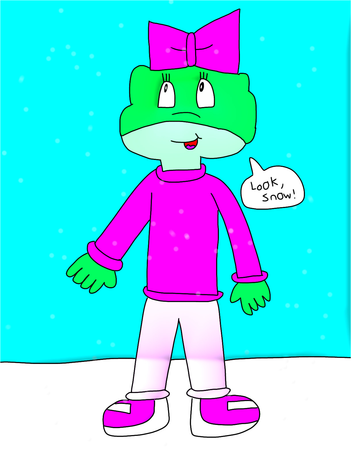 Lily from LeapFrog loves the snow by Dariusman143