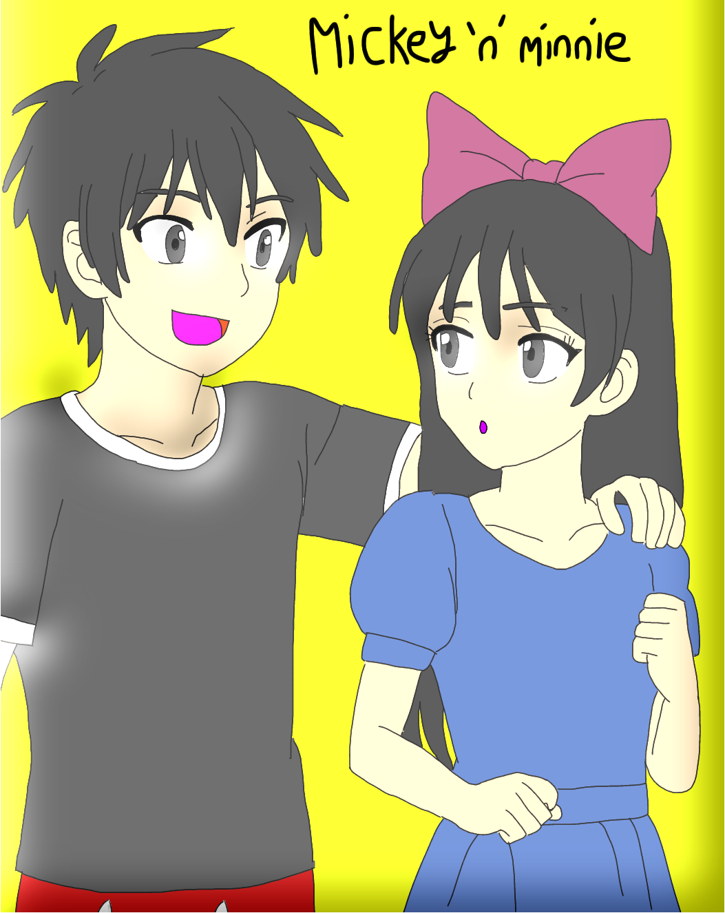 Mickey and Minnie as humans by Dariusman143