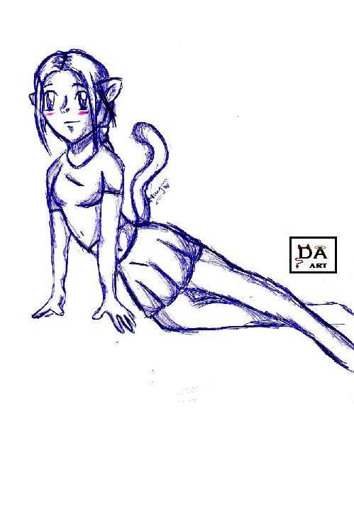 kitty doodle by DarkAnGel