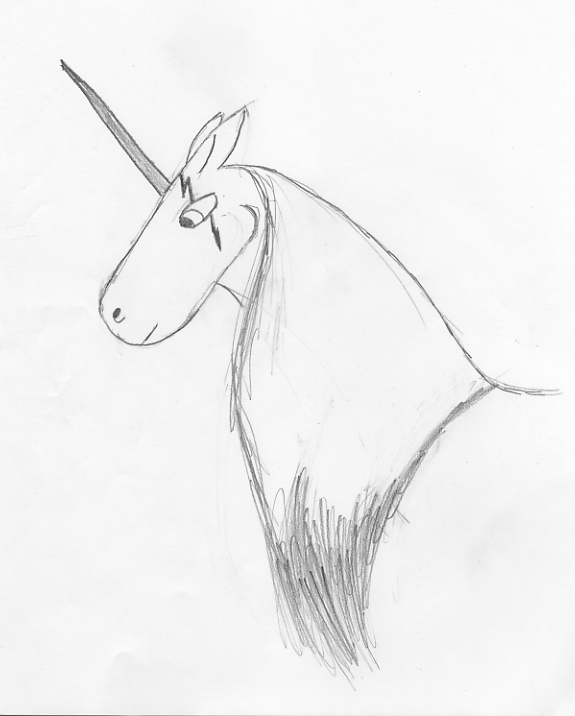 Unicorn Head by DarkClawDragon