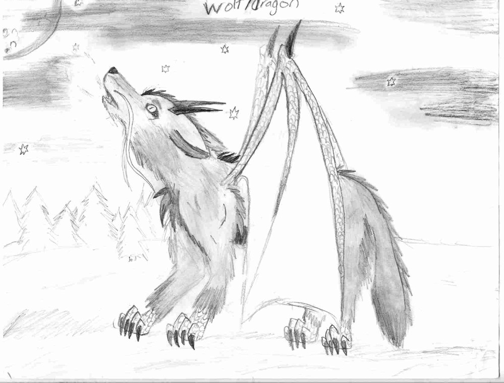 wolfie dragon by DarkDemonWolf
