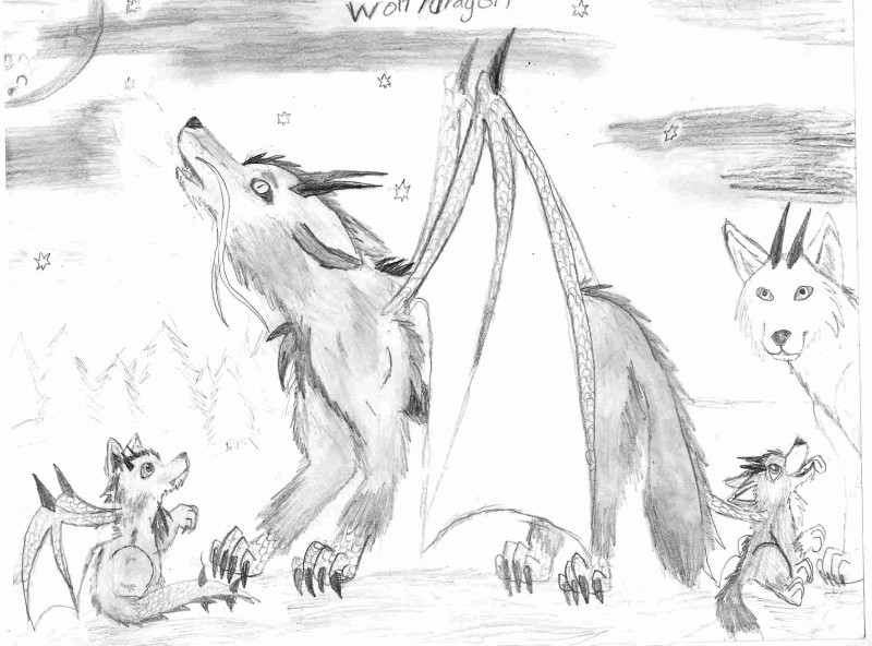 Wolfie dragon#2 by DarkDemonWolf