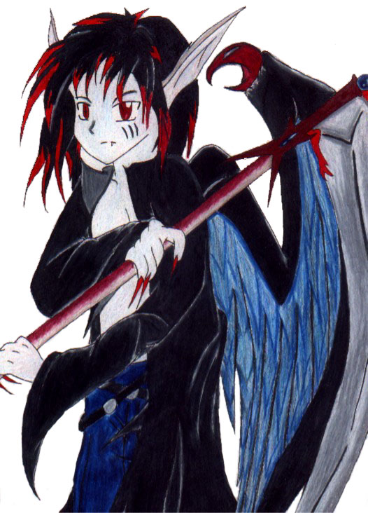 Hideaki the part Vampire, elf, and cat hybrid by DarkFairyYume