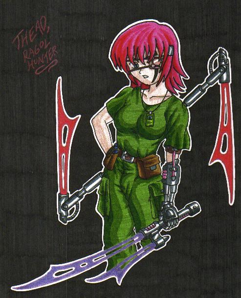 Thead, the Ragol Hunter by DarkFangDragon