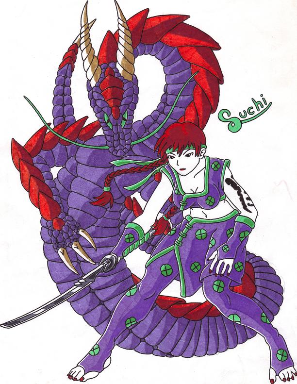 Suchi the Violet Dragon by DarkFangDragon