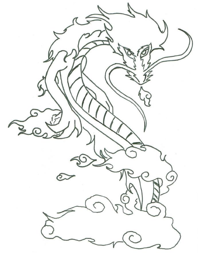 Wind Dragon Print by DarkLunarShadow