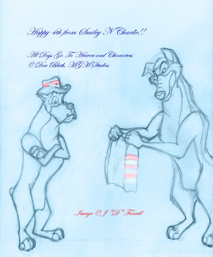 Happy 4th from Smiley and Charlie! by DarkMane