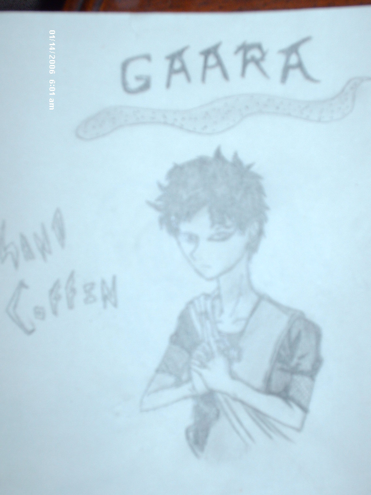 Gaara sketch by DarkMoonstalker