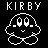 Black & White Kirby icon by DarkPeach
