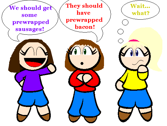 prewrapped bacon? by DarkPeach