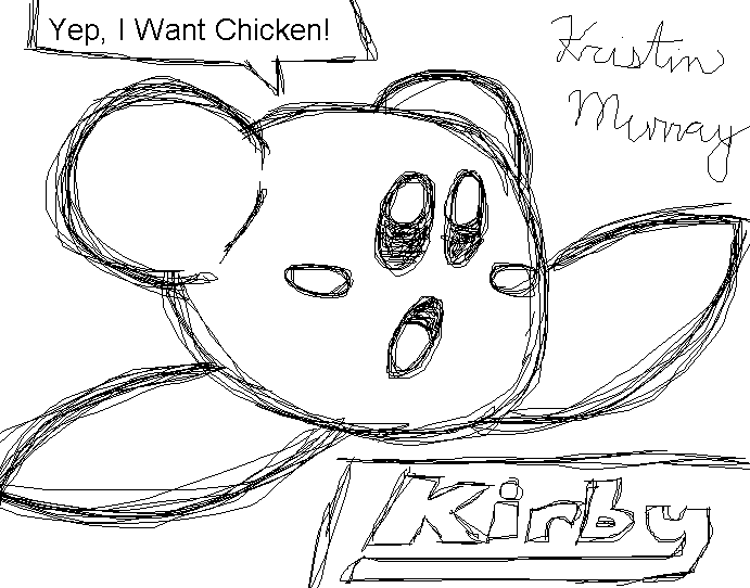 Kirby wants chicken by DarkPeach