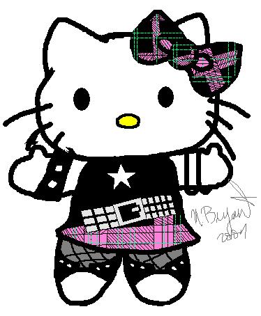 Hello Kitty, PUNK!!! by DarkUnicorn