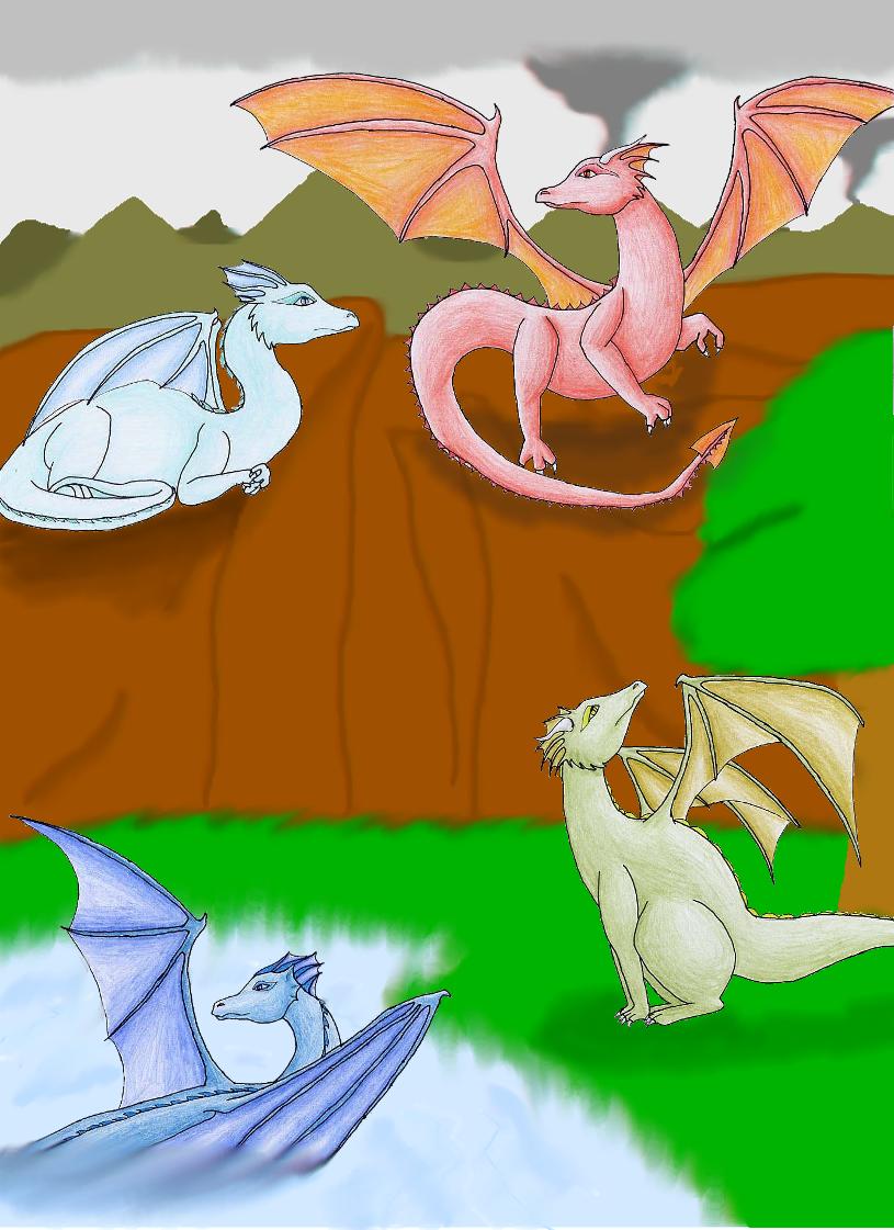 Elemental Dragons by DarkWaterAngel