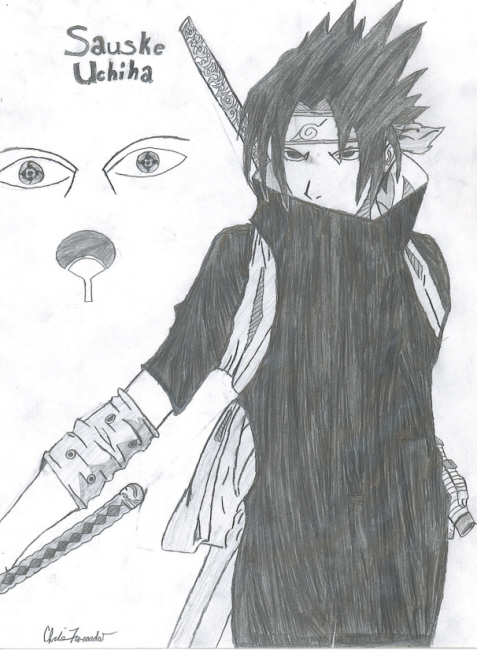 Sauske Uchiha(In his cool Black outfit) by Dark_Dragoon_Orta