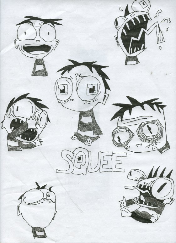 The many faces of Squee (my 1st squee pics) by Dark_Fire15