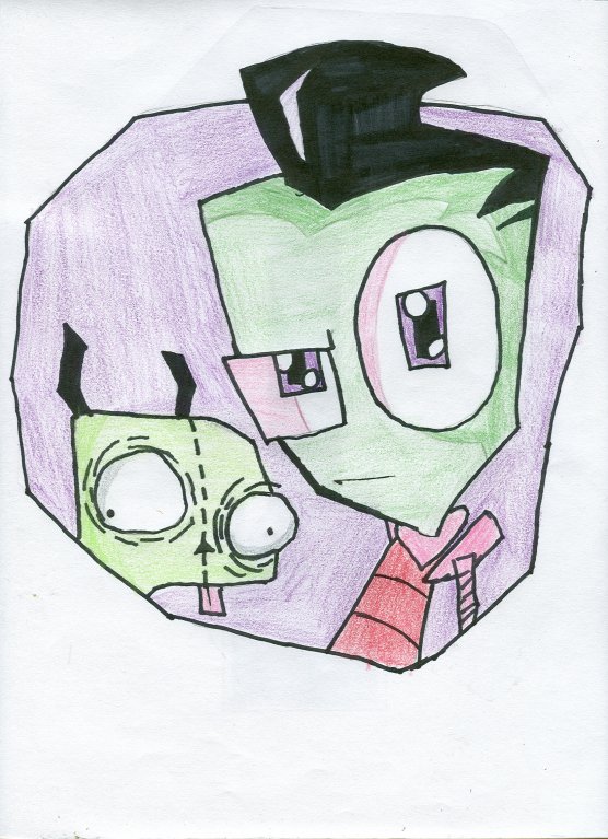 Zim and gir logo from my new shirt by Dark_Fire15
