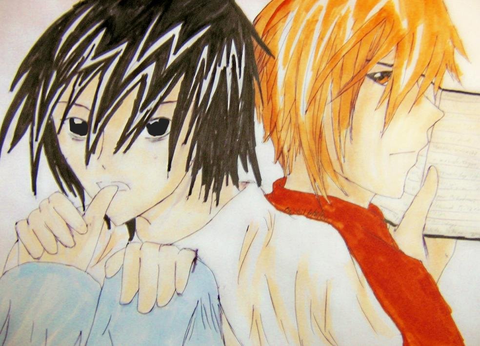 Death Note- Raito and L by Dark_Link_007