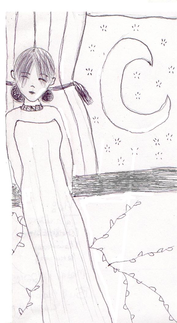 Girl and the Moon by Dark_Poet