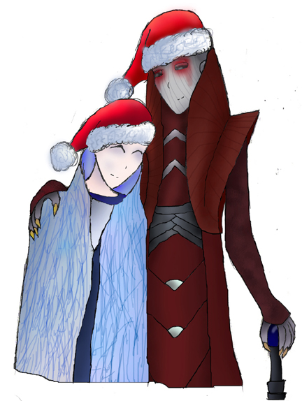 Sly and Tion wish Happy Holidays by Dark_Queen