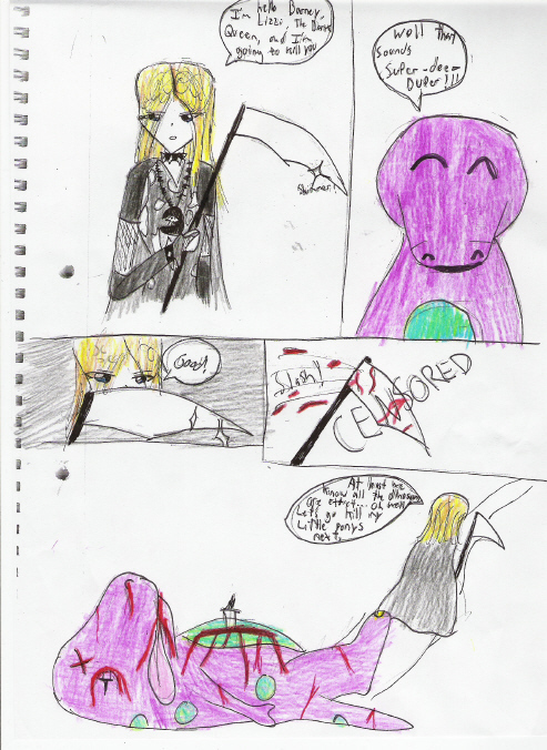 Lizzi Kills Barney by Dark_Queen