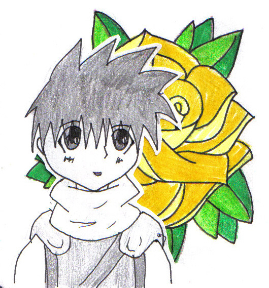 Roses:Yellow:Goku by Darker_Shadow
