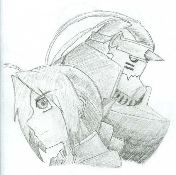 Ed and Al pencil sketch by Darkly_Cute_One