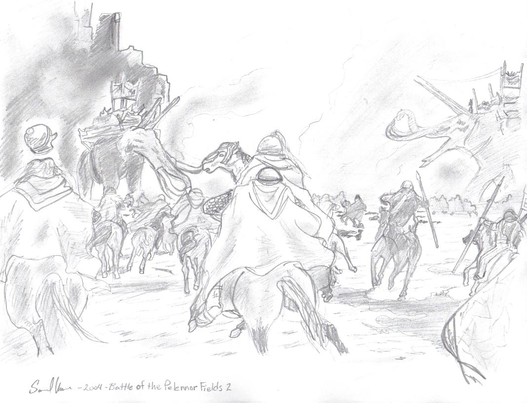 LOTR-Battle of the Pelennor Fields by Darkmanakasam