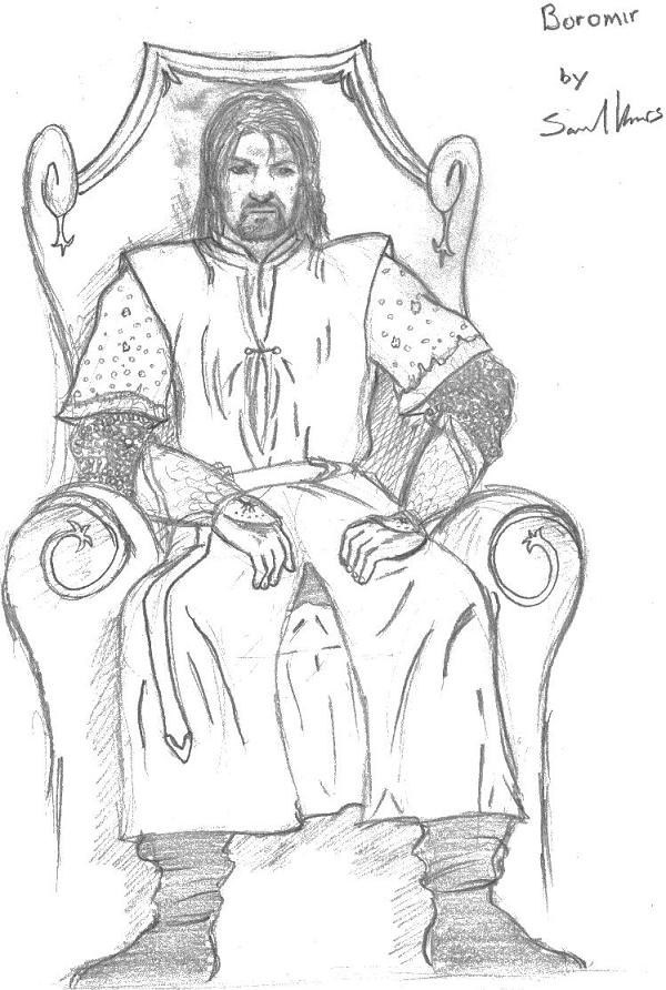 Boromir (LOTR) Sitting by Darkmanakasam
