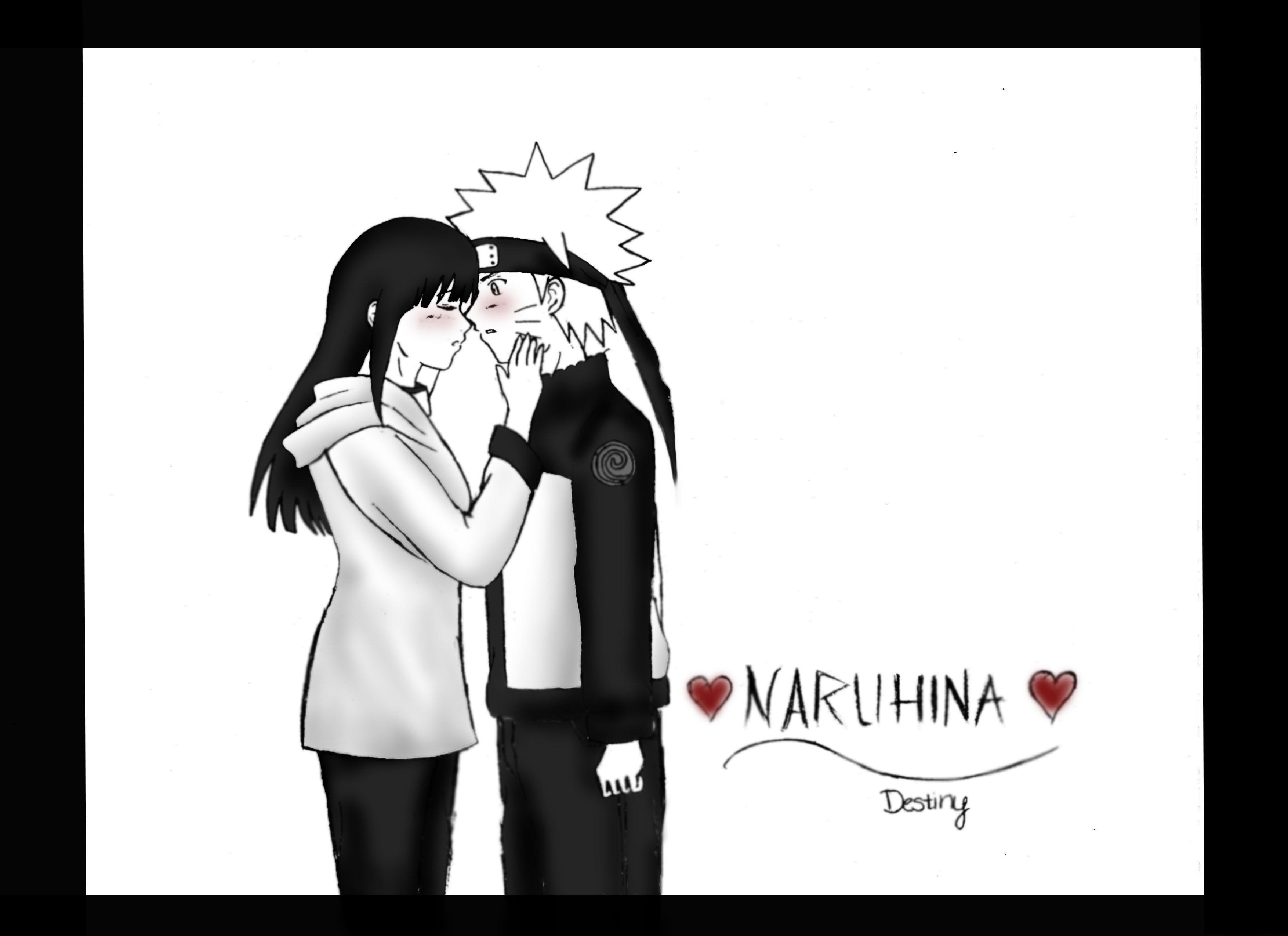 Be Mine-NaruHina (not colored) by DarknessEternity1027
