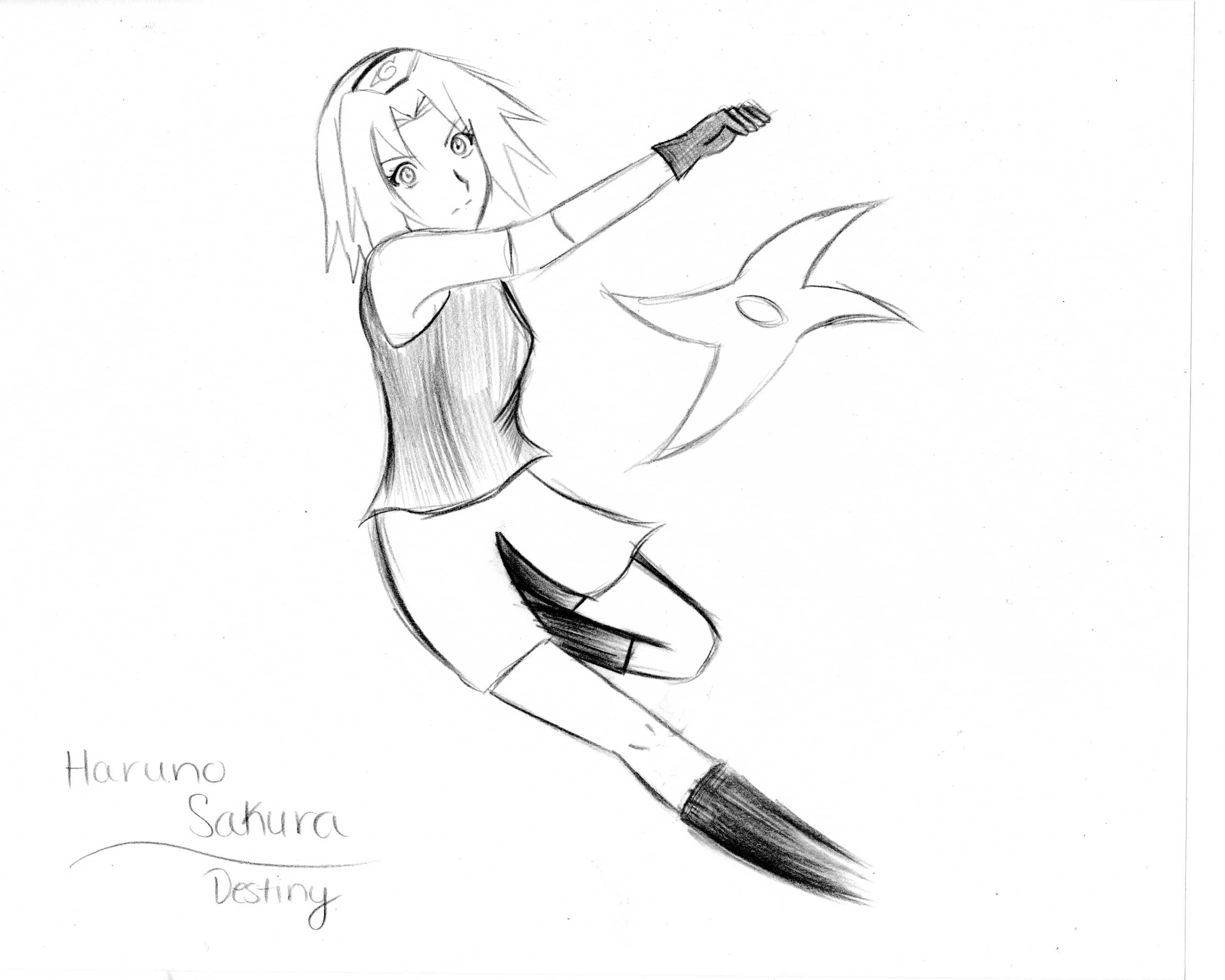 Haruno Sakura ~Sketch by DarknessEternity1027