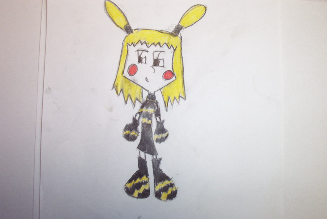 Pikachu as a human girl by Darkone234