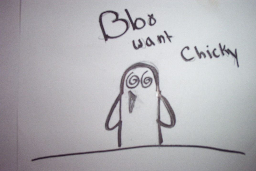 Bloo want chicky by Darkone234