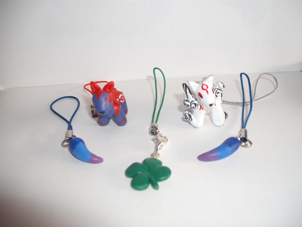 Okami phone charm set. by Darkpheonixchild