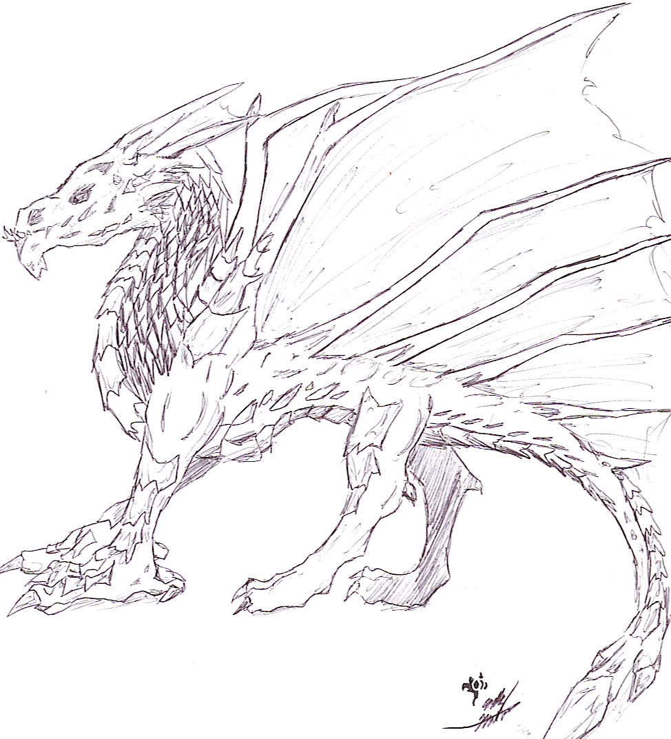 umm a dragon? by Darksideheart