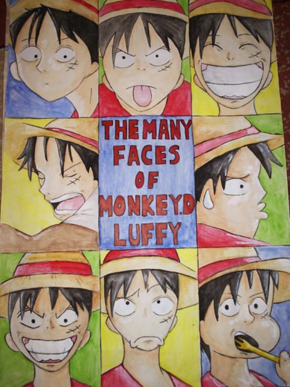 The Many faces of Monkey D Luffy by Darksilver