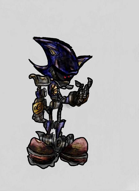 Rusty Metal Sonic (concept art) by DaveTheSodaGuy