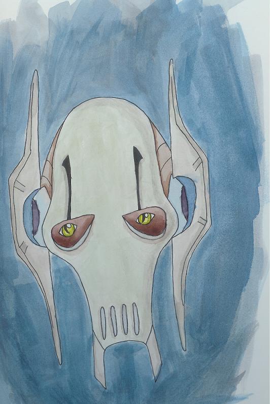 Grievous watercolor (cartoonish) by Deadly_Lycan