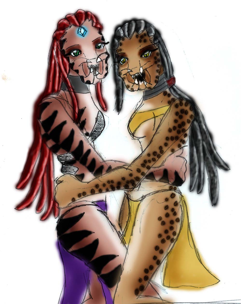 Predator: "Hey mister! We're sisters!" by Deadly_Lycan