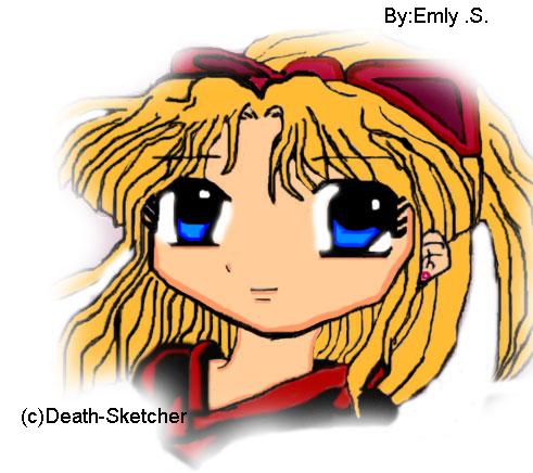 IN COLOR some anime/mana character by Death-Sketcher