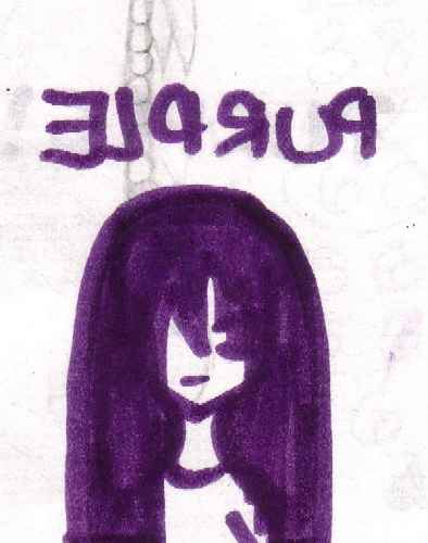 Creepy purple girl.... by DeathPixie