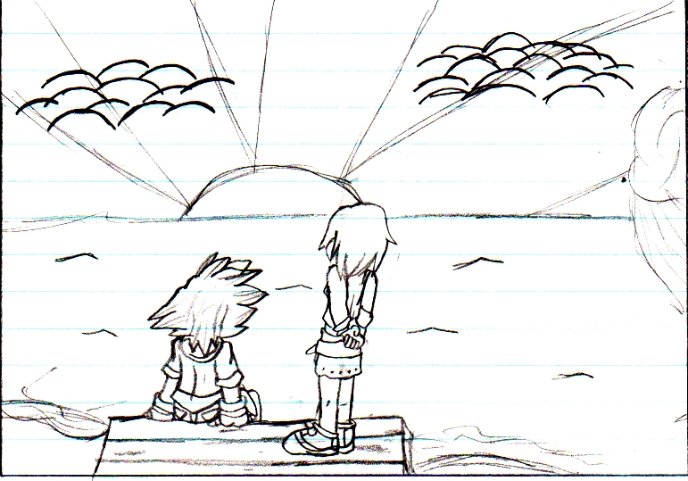 Sora And Kairi by DeathValley