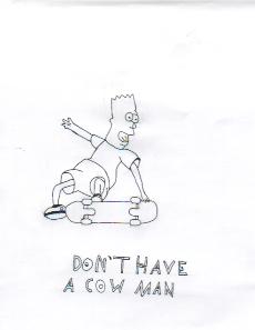Bart on his sk8erboard by Deltora
