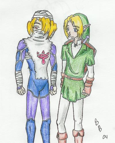 Link and Sheik by Demented-Duck