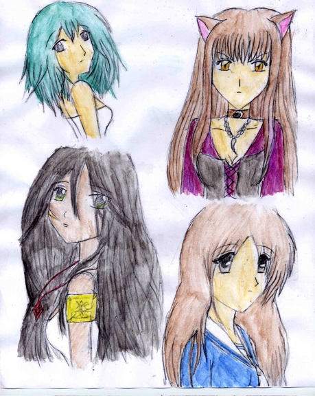 My Original Characters ^^ (colored) by Dementor