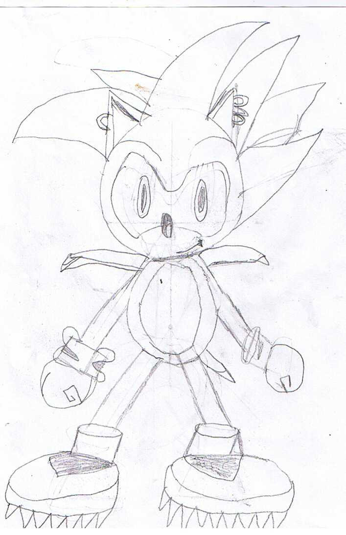 Zero The Hedgehog (First Sketch) by DemonZeroX3000